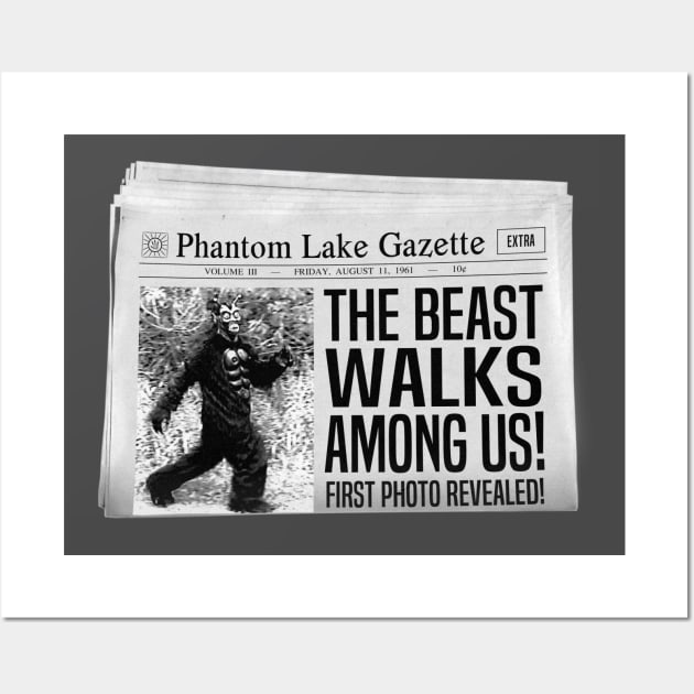 "The Phantom Lake Kids in The Beast Walks Among Us" Newspaper Wall Art by SaintEuphoria